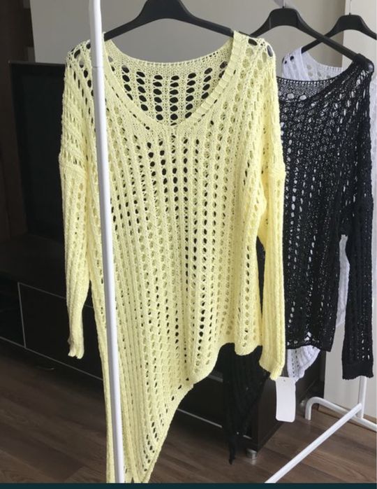 Sweter siatka - rozmiar uni