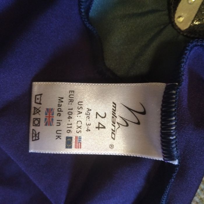 Strój do gimnastyki artystycznej j na 104/110 cm Milano