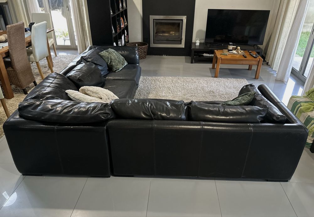 Sofá em Pele modular “Vintage”