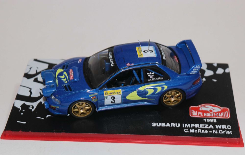 Vendo miniaturas Subaru Impreza, Mitsubishi Lancer da minha coleção Rally 1/43.  25€/un.