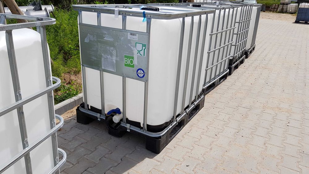 Paletopojemnik , Mauser, Mauzer, IBC zbiornik na wodę deszczowke 1000