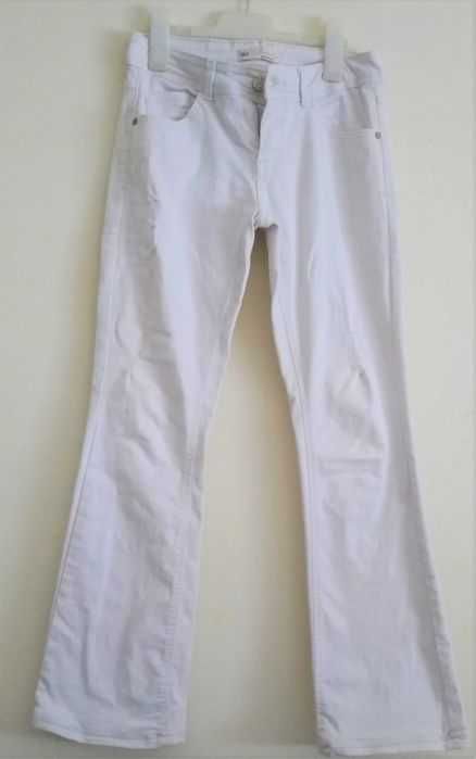 Calça de ganga bootcut branca C&A