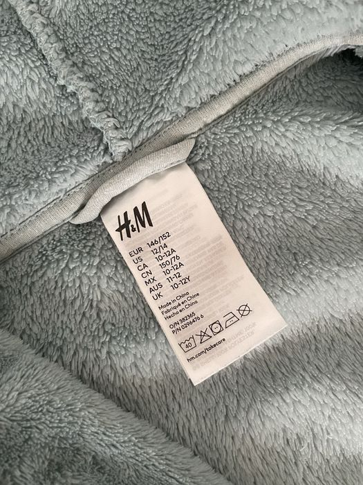 Niebieski, dziecięcy szlafrok, rozmiar 146/152, marki H&M