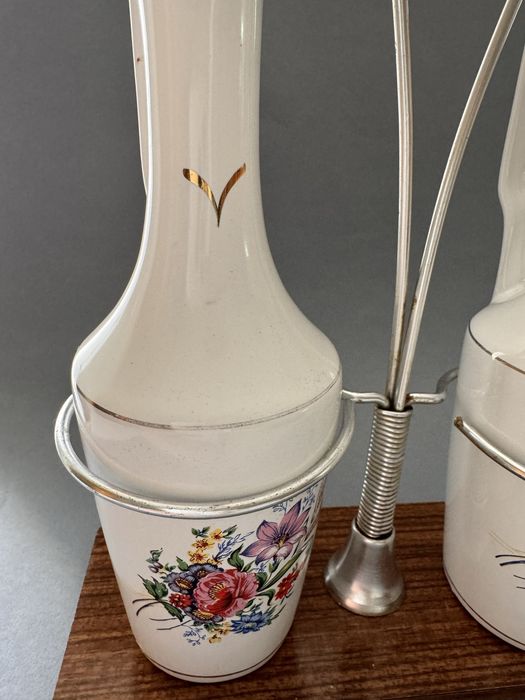 Galheteiro Porcelana pintado Mao