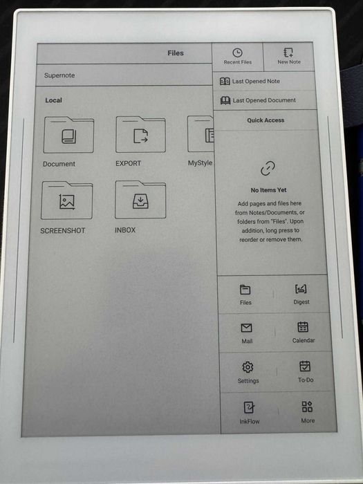 Tablet e-Ink SuperNote Nomad A6X