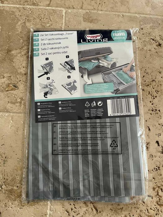 Zestaw 2 etui prozniowych DOMOPAK Living Travel Medium