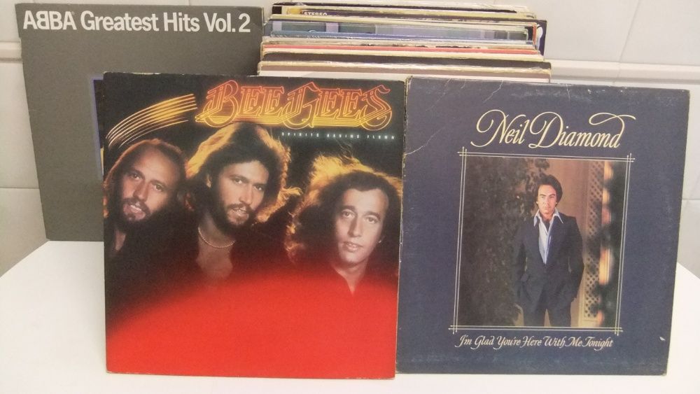 43 discos vinil LP's de vários artistas, bandas e orquestras conforme