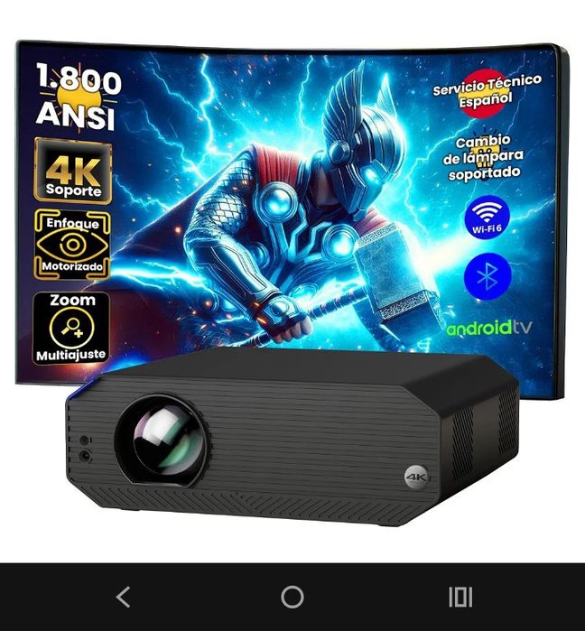 Projetor Unicview K5000 4K – Android TV, Netflix e YouTube