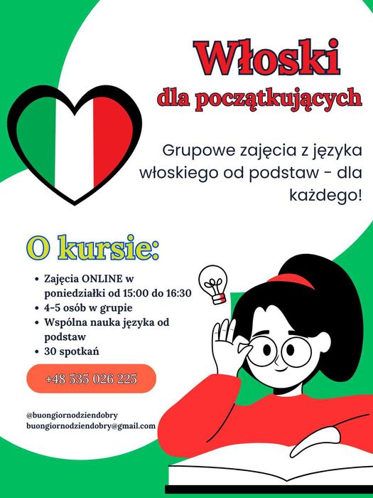 Włoski dla początkujących - kurs języka włoskiego na poziomie podstawowym A1