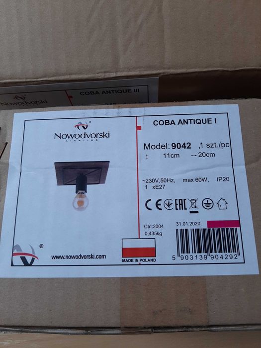 Lampa sufitowa COBA ANTIQUE Nowodvorski