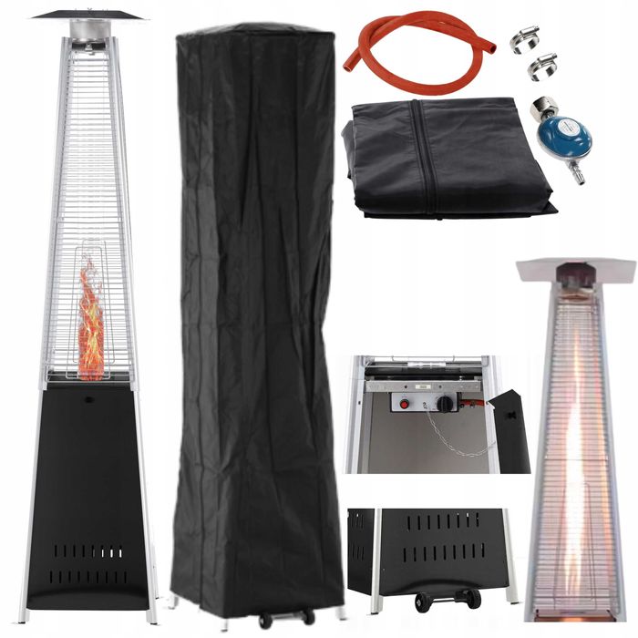 Ogrzewacz gazowy tarasowy promiennik parasol grzewczy z pokrowcem FV