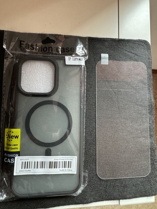 Capa iPhone 15 Pro Max cor Mate + protetor vidro ecrã