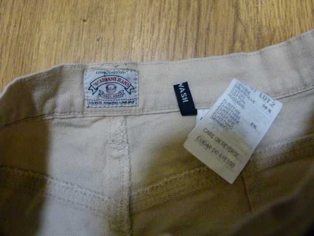 Armani kremowa spódnica trapezowa cienki jeans rozmiar S 36