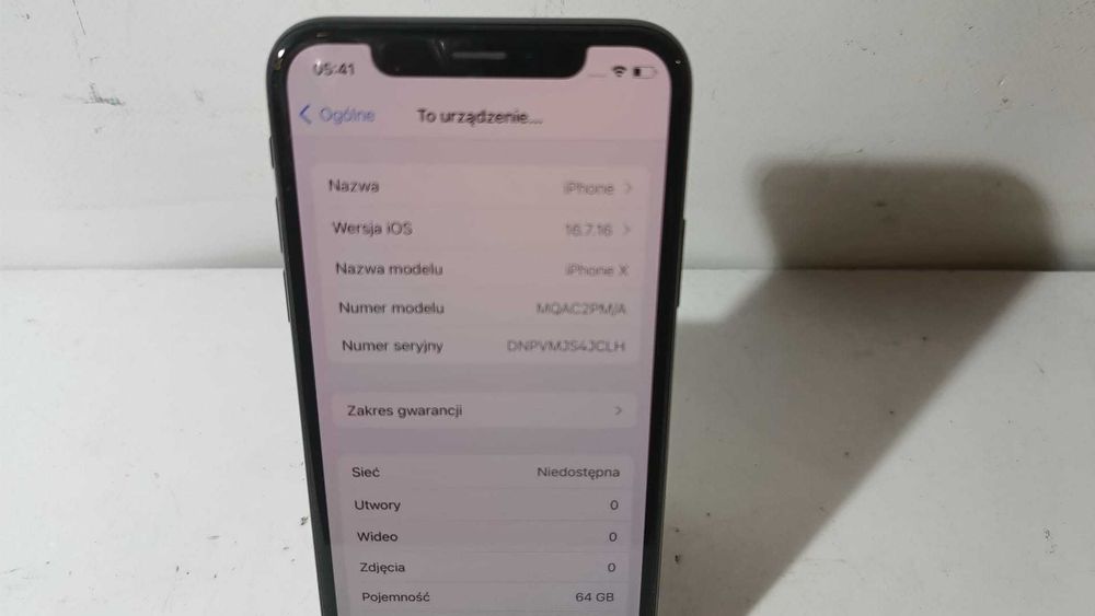 Smartfon APPLE iPhone X 64GB