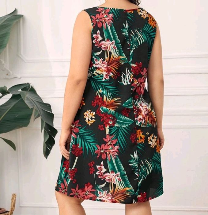 Nowa Sukienka Boho Kwiaty 2XL