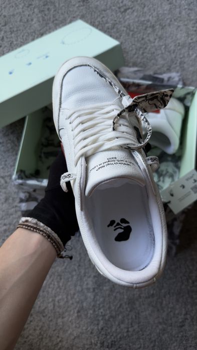 Off-White Low Vulcanized White Leather EU44
