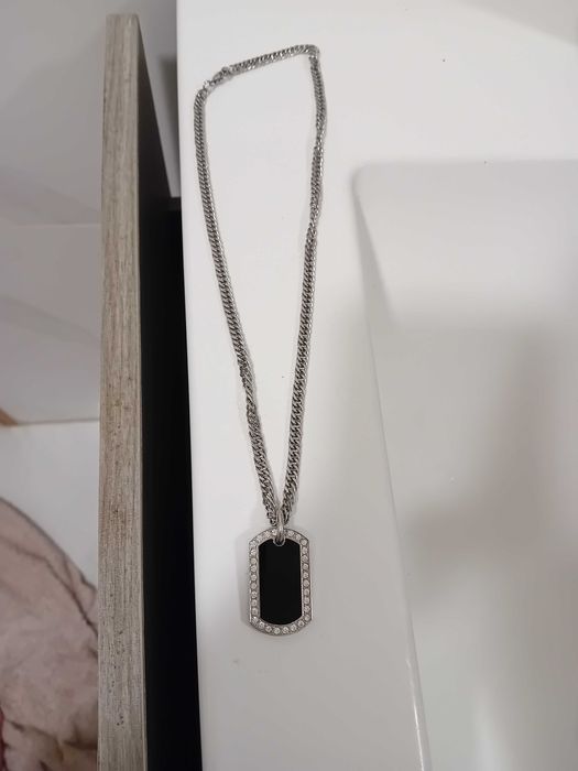 Colar aço com medalha homem