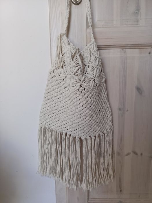 Handmade torebka torba z makramy duża na ramię Boho