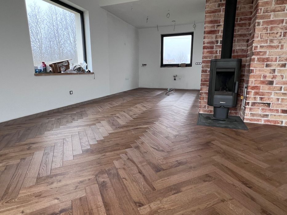 Podłoga Jodełka K. Dąb Rustic 15x90x600mm, 4faza, OlejUV RZESZÓW x2