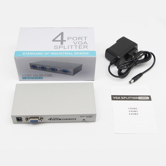 Splitter Vga  Box z zasilaczem 4 porty