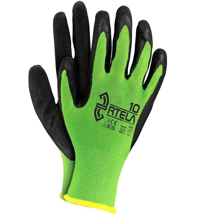 Рабочие перчатки латексное покрытие, робочі рукавиці  RTELA LB Код 442