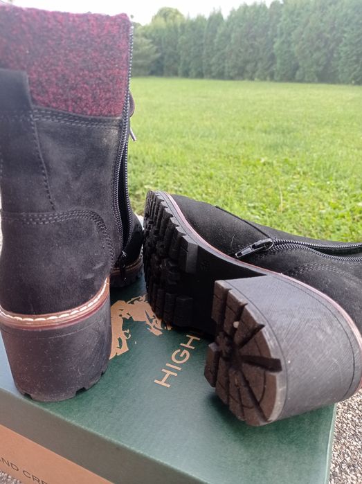 Botki buty damskie 39 obcas b.dobry