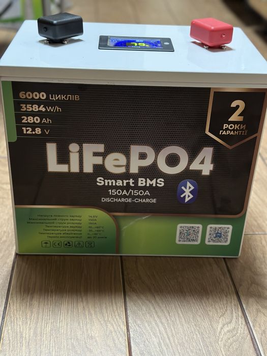 Акумулятор LiFePO4 12,8V – 314Ah (4000Wh) LCD (BMS 150A