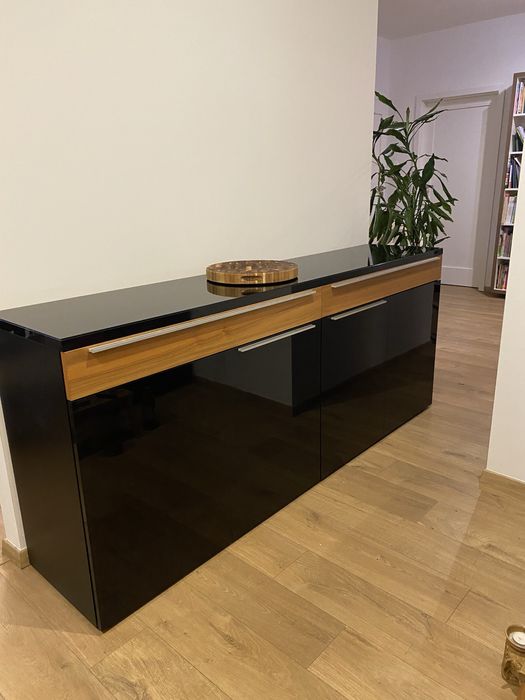Hulsta komoda czarna loft szafka RTV