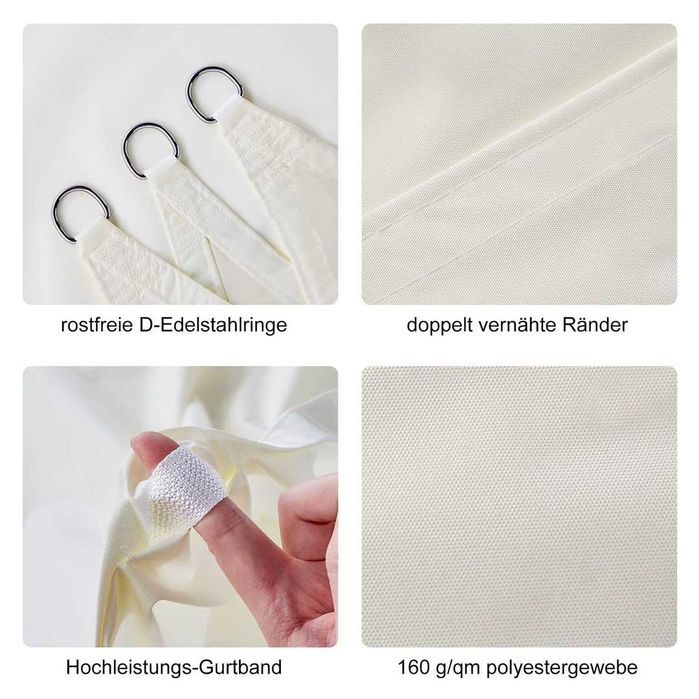 Toldo Lona de Sombra Retangular HAIKUS 2x3m Creme