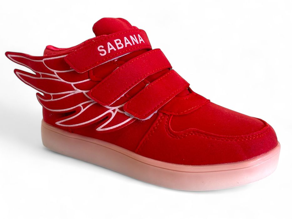 Sportowe buty dziecięce szkolne na rzepy led świecące 6597 rozm. 35