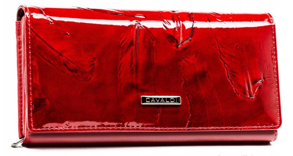 4U Cavaldi portfel skóra naturalna czerwony PN20-YM-BL-1345RED ttst766