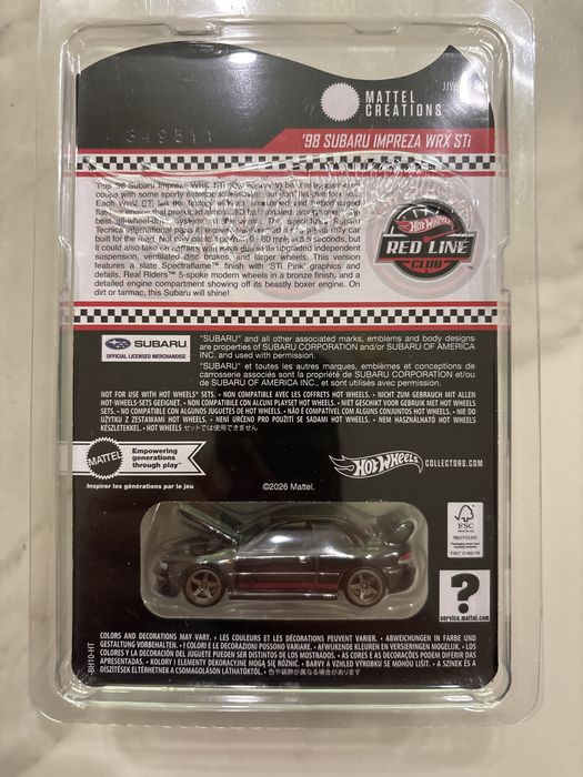 Hot Wheels RLC Exclusive ’98 Subaru Impreza WRX STi