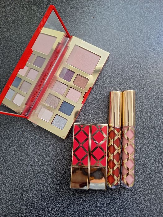 Estee Lauder paleta cieni, pomadki, błyszczyki