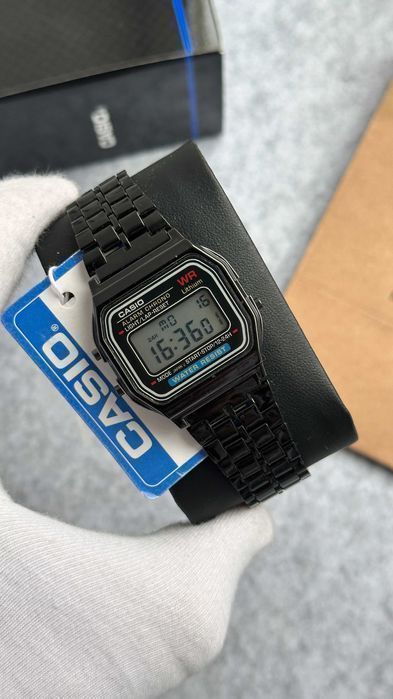 Годинник Casio Vintage A159 Total Black | касіо A168 | часы касыо A159
