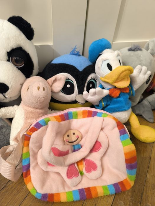 Maskotki pluszaki torebki pluszowe dla dziewczynki zebra lis słoń