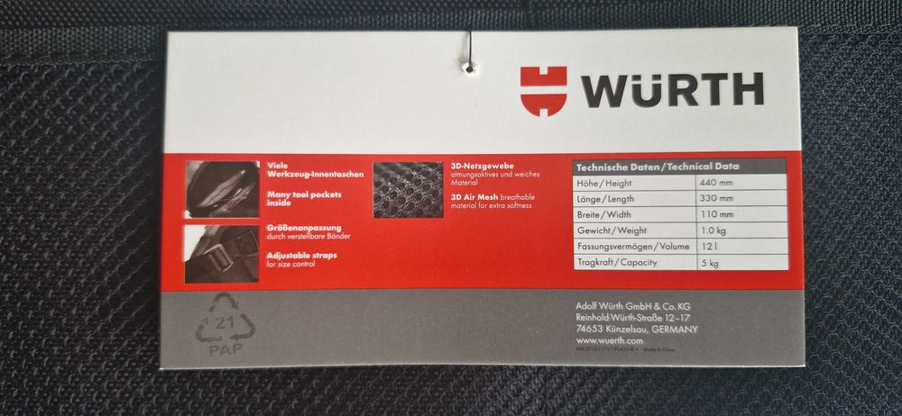 Plecak Würth solidny