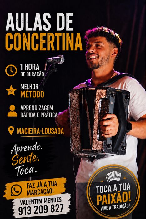 Aulas de Concertina Online/Presencial