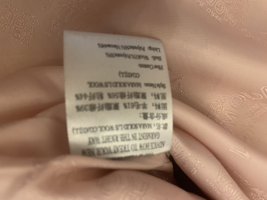 Vero Moda płaszcz pudrowy róż 62% wełna