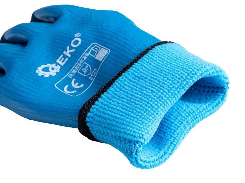 Rękawice robocze wodoodporne ocieplane rozmiar 9 jersey–lateks