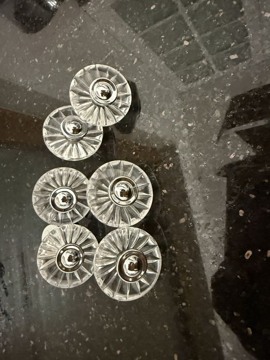 Gałki meblowe bezbarwne, przezroczyste