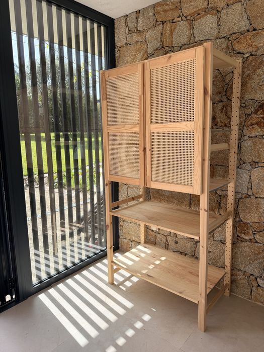 Estante com portas IKEA IVAR pinho, 89x50x179 cm
