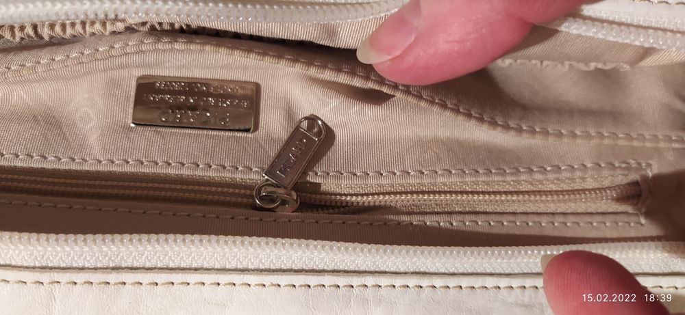 Picard biała skórzana