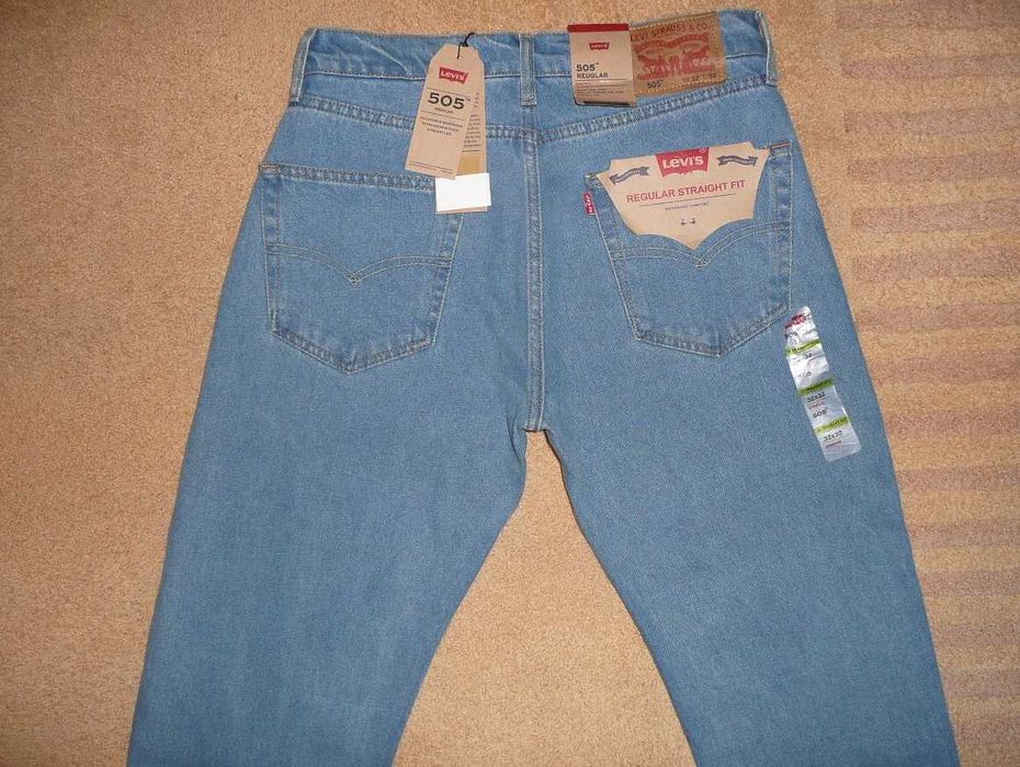 NOWE spodnie dżinsy LEVIS 505 W32/L32=42,5/108cm PREMIUM