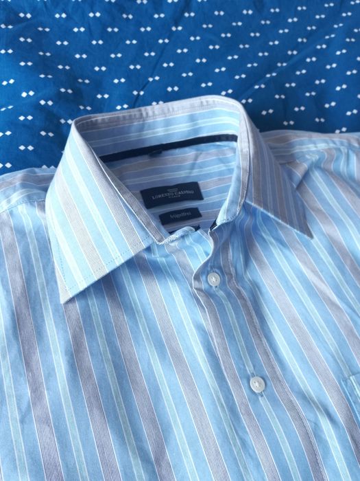 niebieska męska koszula Lorenzo Calvino