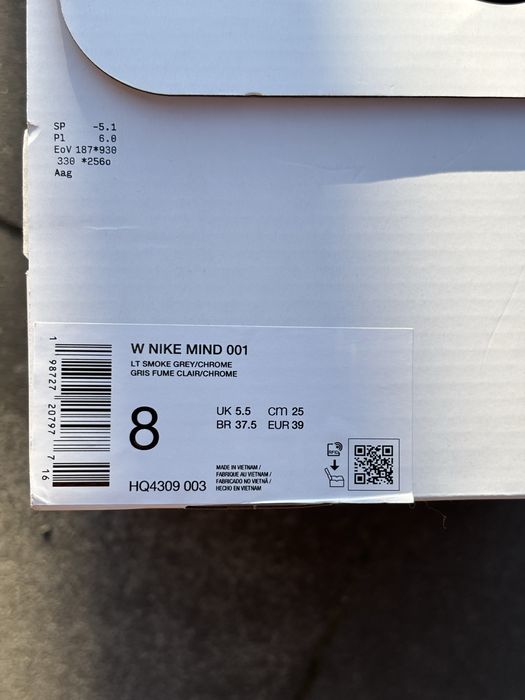 Оригинал | женские тапки nike mind 001 light smoke grey | HQ4307-003