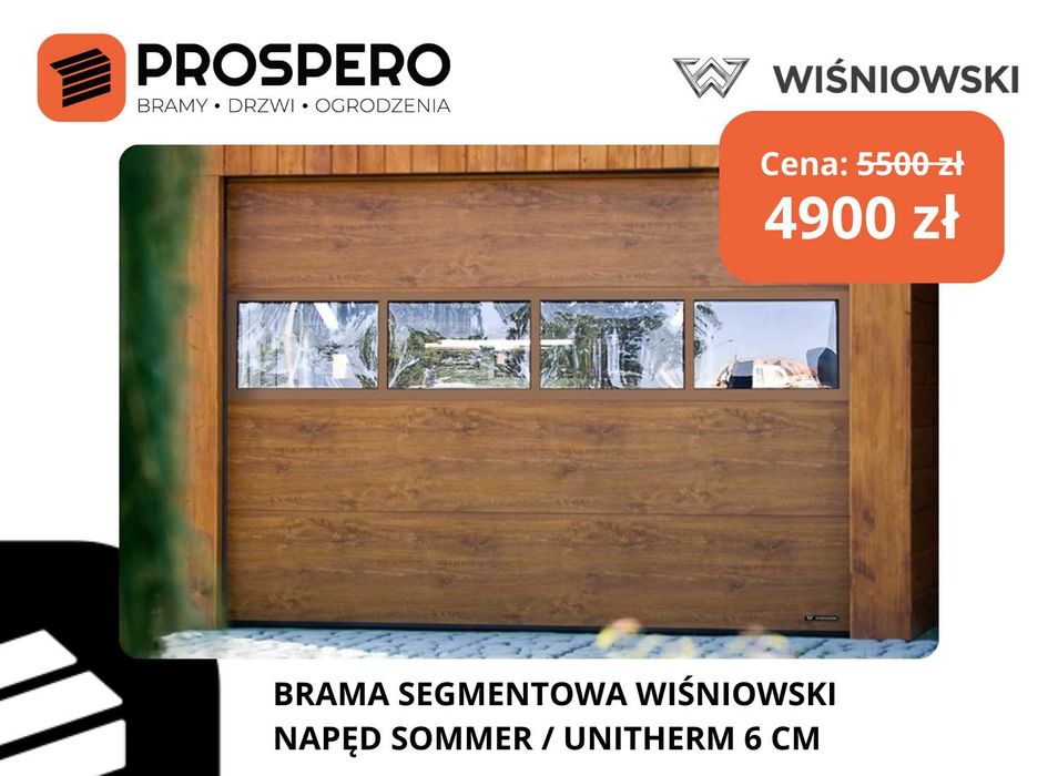 Brama SEGMENTOWA unitherm WIŚNIOWSKI / Tworóg, Pyskowice, Strzelce