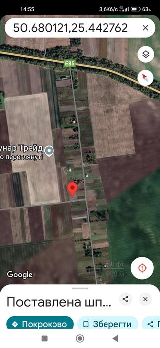 Земельна ділянка 13+13  сотих під   забудову будівництво