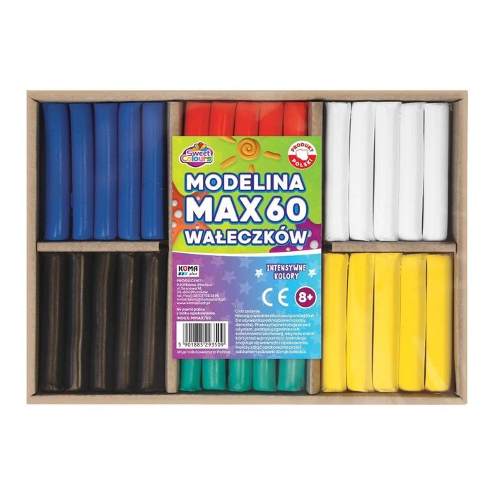 Modelina MAX 60 wałeczków Sweet colours