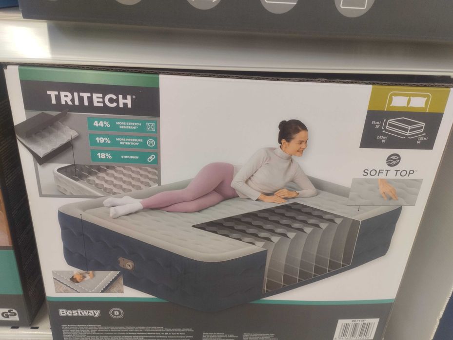 Colchão Insuflável Casal Bestway Tritech 51cm (NOVO SELADO)