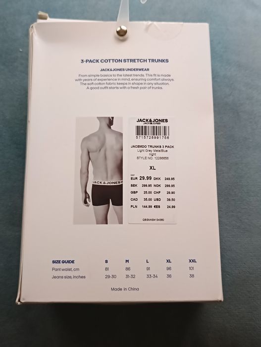 Nowe Jack &Jones XL bokserki męskie